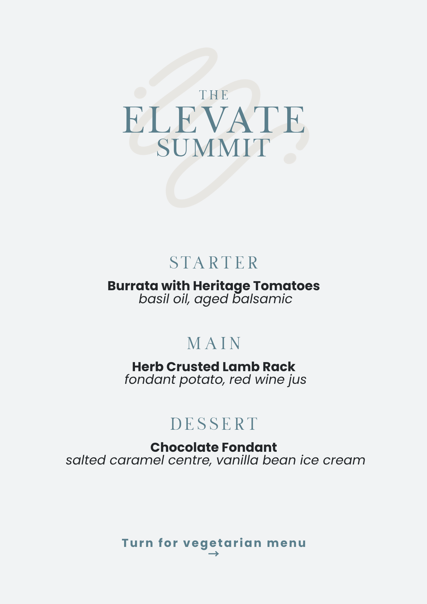 Dinner Menu Main